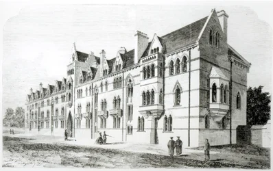 Budynki na łące, Christ Church, Oksford